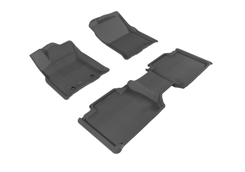 Toyota Tacoma Access Cab Floor Mats - Rubber - Front + Rear - 3D MAXpider - Kagu - Black - `16-`17
